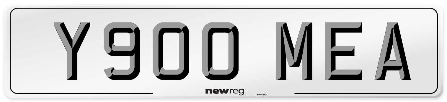 Y900 MEA Number Plate from New Reg